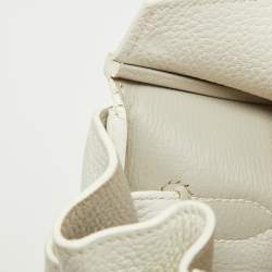 Hermes Blanc/Gris Perle/Sanguine Taurillon Clemence Leather Lizard Club Palladium Finish Birkin 35 Bag