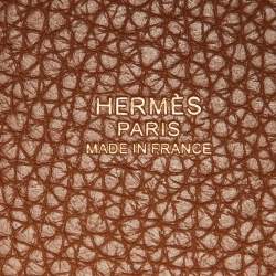 Hermes Gold Taurillon Clemence Leather Picotin Lock 18 Bag