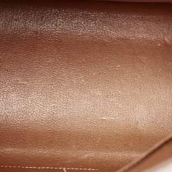 Pre Owned Hermes Gold Courchevel Leather Gold Finish Kelly Sellier 32 Bag