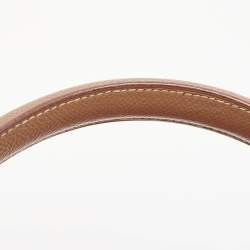 Pre Owned Hermes Gold Courchevel Leather Gold Finish Kelly Sellier 32 Bag
