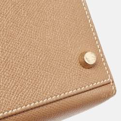 Pre Owned Hermes Gold Courchevel Leather Gold Finish Kelly Sellier 32 Bag