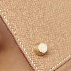 Pre Owned Hermes Gold Courchevel Leather Gold Finish Kelly Sellier 32 Bag