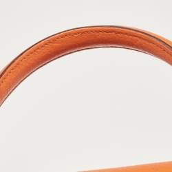 Hermes Orange Taurillon Clemence Leather Gold Finish Kelly Retourne 35 Bag