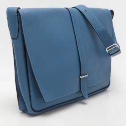 Hermes Azur Togo Steve Light Messenger Bag