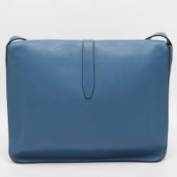 Hermes Azur Togo Steve Light Messenger Bag