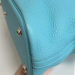 Hermes Blue Togo Leather Bolide 31 Bag