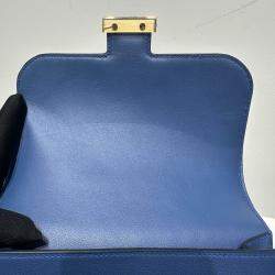 Hermes Agate Blue Evercolor Leather Constance 19 Bag