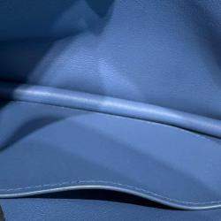 Hermes Agate Blue Evercolor Leather Constance 19 Bag