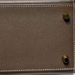 Hermes Elephant grey (Etoupe) Epsom Leather Kelly Sellier 28