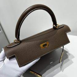 Hermes Elephant grey (Etoupe) Epsom Leather Kelly Sellier 28