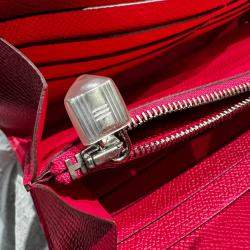 Pre Owned Hermes Pink Chevre Mysore Kelly To Go Wallet