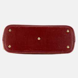 Pre Owned Hermes Red Leather Bolide 31 Handbag