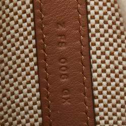 Hermes Gold and Ecru Swift and Toile Cabas H En Biais 40 Tote Bag