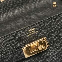 Hermès Noir Epsom Leather Kelly To Go Wallet