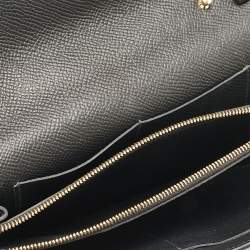 Hermès Noir Epsom Leather Kelly To Go Wallet