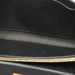Hermès Noir Epsom Leather Kelly To Go Wallet
