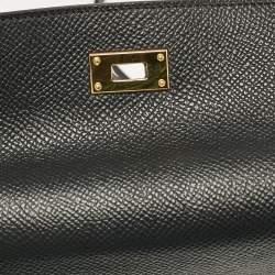 Hermès Noir Epsom Leather Kelly To Go Wallet