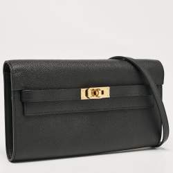 Hermès Noir Epsom Leather Kelly To Go Wallet