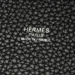 Hermès Noir Taurillon Clemence Leather Picotin Lock 22 Bag
