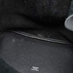 Hermès Noir Taurillon Clemence Leather Picotin Lock 22 Bag