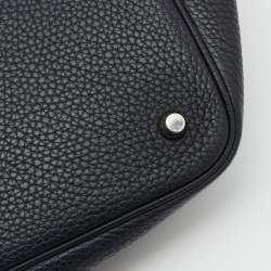 Hermès Noir Taurillon Clemence Leather Picotin Lock 22 Bag