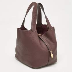 مملوكة مسبقًا Hermès Rouge Sellier Taurillon Clemence Leather Picotin Lock 22 Bag