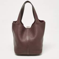 مملوكة مسبقًا Hermès Rouge Sellier Taurillon Clemence Leather Picotin Lock 22 Bag