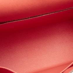 Pre Owned Hermes Rose Jaipur Epsom Leather Palladium Finish Kelly Sellier 35 Bag