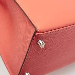 Pre Owned Hermes Rose Jaipur Epsom Leather Palladium Finish Kelly Sellier 35 Bag