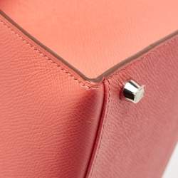 Pre Owned Hermes Rose Jaipur Epsom Leather Palladium Finish Kelly Sellier 35 Bag
