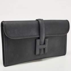 Hermes Bleu Indigo Swift Leather Elan Jige 29 Clutch