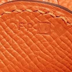 Pre Owned Hermes Feu Epsom Leather Evelyne III GM Bag