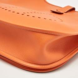 Pre Owned Hermes Feu Epsom Leather Evelyne III GM Bag