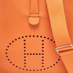 Pre Owned Hermes Feu Epsom Leather Evelyne III GM Bag