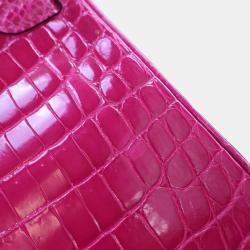 Hermes Rose Mexico Niloticus Crocodile Leather Birkin 25 Bag