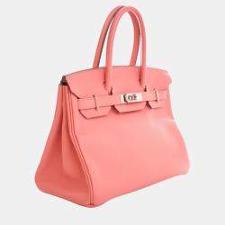 Pre Owned Hermes Flamingo Epsom Leather Birkin 30 Bag