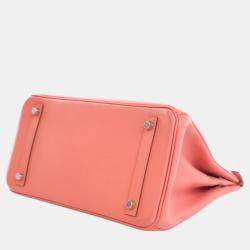 Pre Owned Hermes Flamingo Epsom Leather Birkin 30 Bag