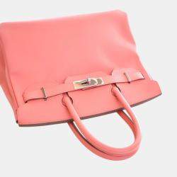 Pre Owned Hermes Flamingo Epsom Leather Birkin 30 Bag