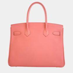 Pre Owned Hermes Flamingo Epsom Leather Birkin 30 Bag