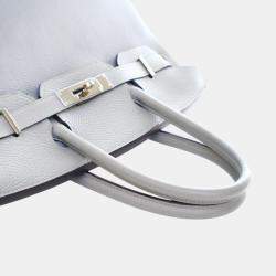 Hermes Bleu Glacier Togo Leather Birkin 30 Bag