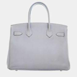 Hermes Bleu Glacier Togo Leather Birkin 30 Bag