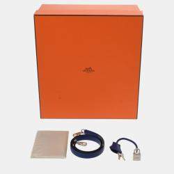 Hermes Blue Electric Togo Leather Kelly 28 Bag