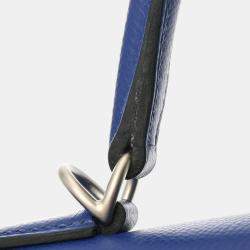 Hermes Blue Electric Togo Leather Kelly 28 Bag