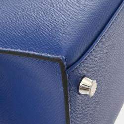 Hermes Blue Electric Togo Leather Kelly 28 Bag