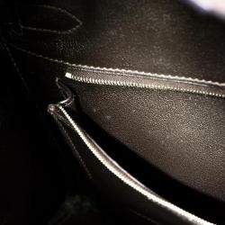 Pre Owned Hermes Ebene Ostrich Leather Birkin 30 Bag
