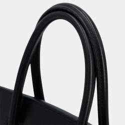 Pre Owned Hermes Orange/Black Toile H Box Calf Leather Birkin 30 Bag