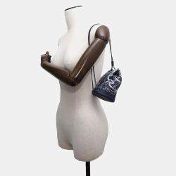 مملوكة مسبقًا Hermes Blue Leather and Silk Sac Soi Cool Bag