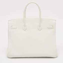 Hermès Blanc Togo Leather Gold Finish Birkin 35 Bag