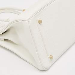 Hermès Blanc Togo Leather Gold Finish Birkin 35 Bag
