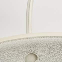 Hermès Blanc Togo Leather Gold Finish Birkin 35 Bag